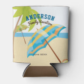 カスタムファミリーネームサマービーチバケーション 缶クーラー (正面)
