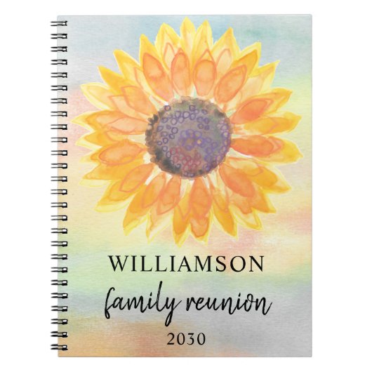 カスタムファミリーネームサンフラワーファミリー懇親会 ノートブック (正面)