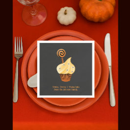 カスタムファミリーネームハロウィンナプキンス スタンダードカクテルナプキン