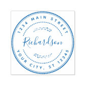 カスタムファミリーネームラウンド差出人住所 セルフインキングスタンプ (デザイン)