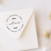 カスタムファミリーネームラウンド差出人住所 ラバースタンプ