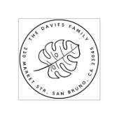 カスタムファミリーネーム&モンスターリーフ差出人住所 ラバースタンプ (インプリント)