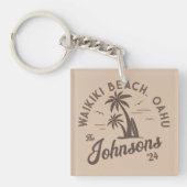 カスタムファミリーバケーションサマービーチグループトリップ キーホルダー (正面)