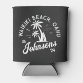 カスタムファミリーバケーションサマービーチグループトリップ 缶クーラー (正面)