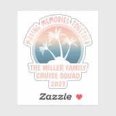 カスタムファミリーバケーションサマービーチトリップ シール (シート)