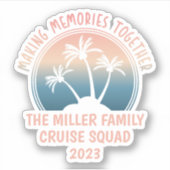 カスタムファミリーバケーションサマービーチトリップ シール (正面)