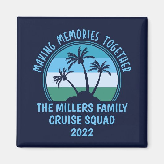 カスタムファミリーバケーションサマー懇親会ビーチトリップ マグネット (正面)