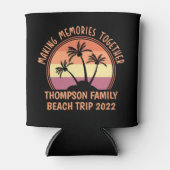 カスタムファミリーバケーションサマー懇親会ビーチトリップ 缶クーラー (正面)