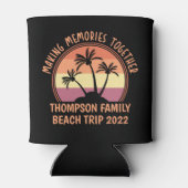 カスタムファミリーバケーションサマー懇親会ビーチトリップ 缶クーラー (裏面)