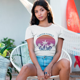 カスタムファミリーバケーションビーチクルーズパームツリー Tシャツ