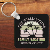 カスタムファミリーバケーションビーチトロピカルアイランド キーホルダー (正面)