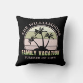 カスタムファミリーバケーションビーチトロピカルアイランド クッション (裏面)