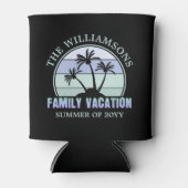 カスタムファミリーバケーションビーチトロピカルアイランド 缶クーラー (正面)