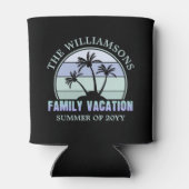 カスタムファミリーバケーションビーチトロピカルアイランド 缶クーラー (裏面)