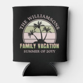 カスタムファミリーバケーションビーチトロピカルアイランド 缶クーラー (正面)