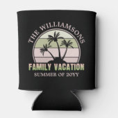 カスタムファミリーバケーションビーチトロピカルアイランド 缶クーラー (裏面)