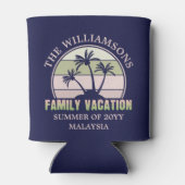 カスタムファミリーバケーションビーチトロピカルアイランド 缶クーラー (裏面)