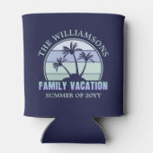カスタムファミリーバケーションビーチトロピカルアイランド 缶クーラー (裏面)