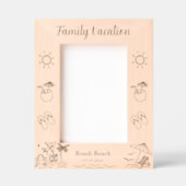 カスタムファミリーバケーションビーチ写真 レーザー彫刻フレーム (正面)