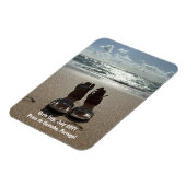 カスタムファミリーバケーションフォトレフラー マグネット (左側)