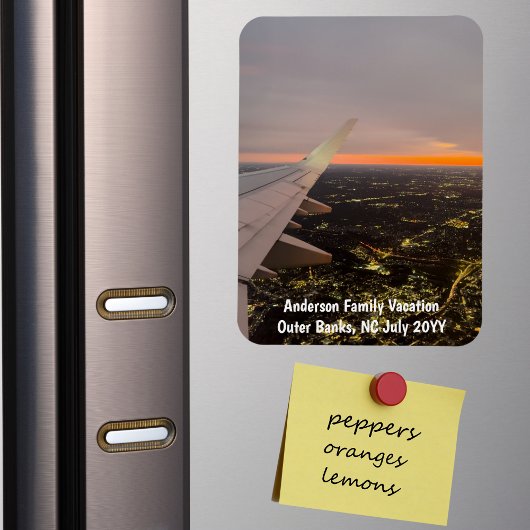 カスタムファミリーバケーションフォトレフラー マグネット