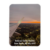 カスタムファミリーバケーションフォトレフラー マグネット (縦)