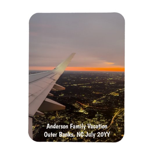 カスタムファミリーバケーションフォトレフラー マグネット (縦)