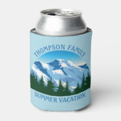 カスタムファミリーバケーションブルーマウンテンフォレスト自然 缶クーラー (缶正面)