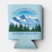 カスタムファミリーバケーションブルーマウンテンフォレスト自然 缶クーラー (裏面)