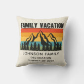 カスタムファミリーバケーションマウンテンズハイキングキャンプ クッション (裏面)