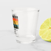 カスタムファミリーバケーションマウンテンズハイキングキャンプ ショットグラス (右)