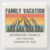 カスタムファミリーバケーションマウンテンズハイキングキャンプ ストーンコースター (正面)