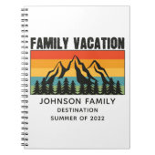 カスタムファミリーバケーションマウンテンズハイキングキャンプ ノートブック (正面)