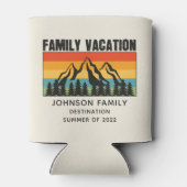 カスタムファミリーバケーションマウンテンズハイキングキャンプ 缶クーラー (裏面)