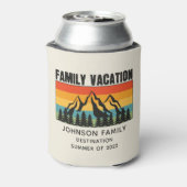 カスタムファミリーバケーションマウンテンズハイキングキャンプ 缶クーラー (缶裏面)