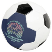 カスタムファミリーバケーションレトロトロピカルビーチトリップ サッカーボール (3/4)