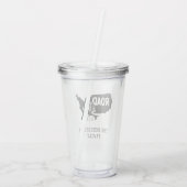 カスタムファミリーバケーション |ファミリーロードトリップ米国の地図 アクリルタンブラー (裏面)