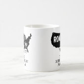 カスタムファミリーバケーション |家族旅行アメリカの地図 コーヒーマグカップ (中央)