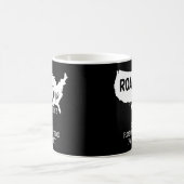 カスタムファミリーバケーション |家族旅行アメリカの地図 コーヒーマグカップ (中央)