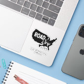 カスタムファミリーバケーション |家族旅行アメリカの地図 シール (ノートパソコンとiPhone)