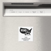 カスタムファミリーバケーション |家族旅行アメリカの地図 マグネット (インサイチュ (食洗機))