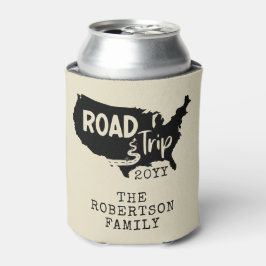 カスタムファミリーバケーション |家族旅行アメリカの地図 缶クーラー
