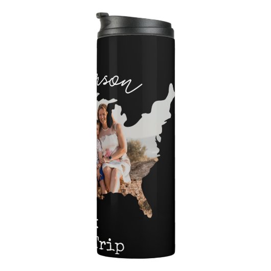 カスタムファミリーバケーションUSAロードトリップファミリーフォト タンブラー (回転右)
