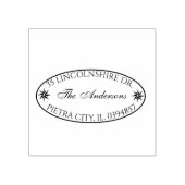 カスタムファミリーパナスオーバル差出人住所 ラバースタンプ (インプリント)