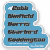 カスタムファミリービニールステッカー – 青 シール (正面)