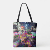 カスタムファミリービーチトートバッグ トートバッグ (裏面)