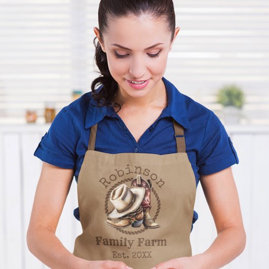 カスタムファミリーファームウエスタンカウボーブーツ エプロン