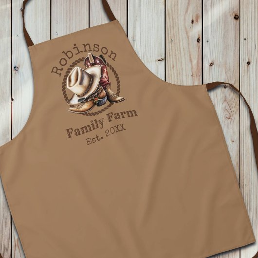 カスタムファミリーファームウエスタンカウボーブーツ エプロン