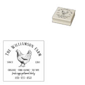 カスタムファミリーファームフレッシュエッグヴィンテージ ラバースタンプ (押印)