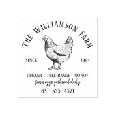 カスタムファミリーファームフレッシュエッグヴィンテージ ラバースタンプ (インプリント)